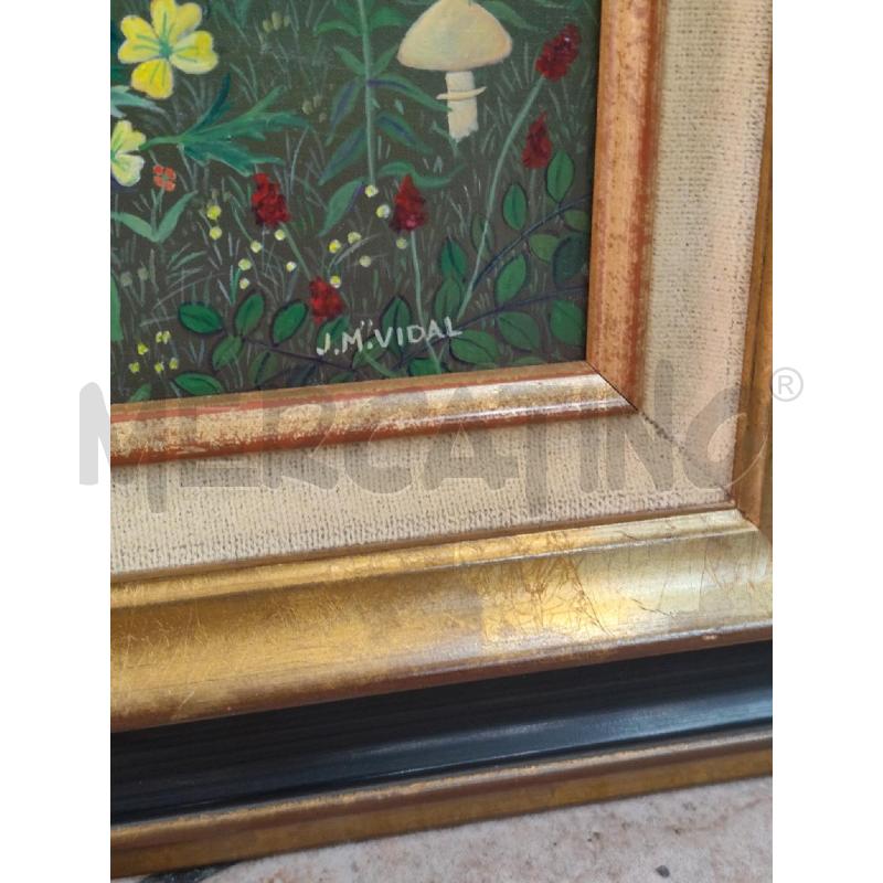 QUADRO J M VIDAL NAIVE GATTO NERO CONIGLIO | Mercatino dell'Usato Roma montemario 3