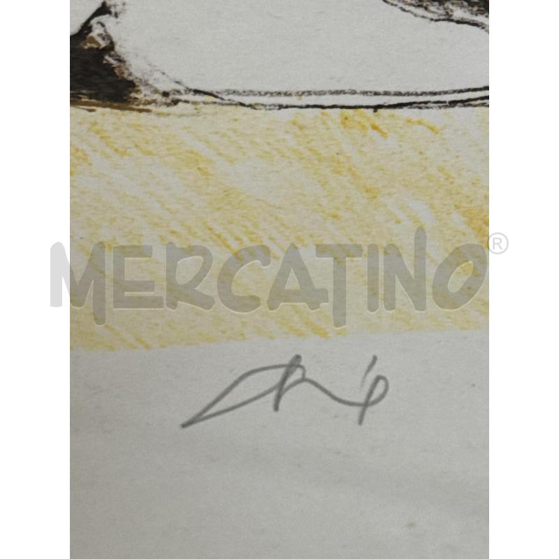 QUADRO LITOGRAFIA ATTRIB. DALÌ 31/100 DONNA CANE | Mercatino dell'Usato Roma montemario 2