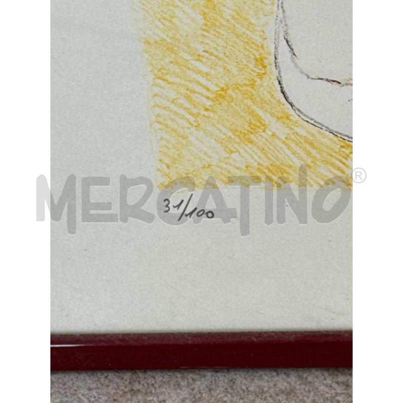 QUADRO LITOGRAFIA ATTRIB. DALÌ 31/100 DONNA CANE | Mercatino dell'Usato Roma montemario 3