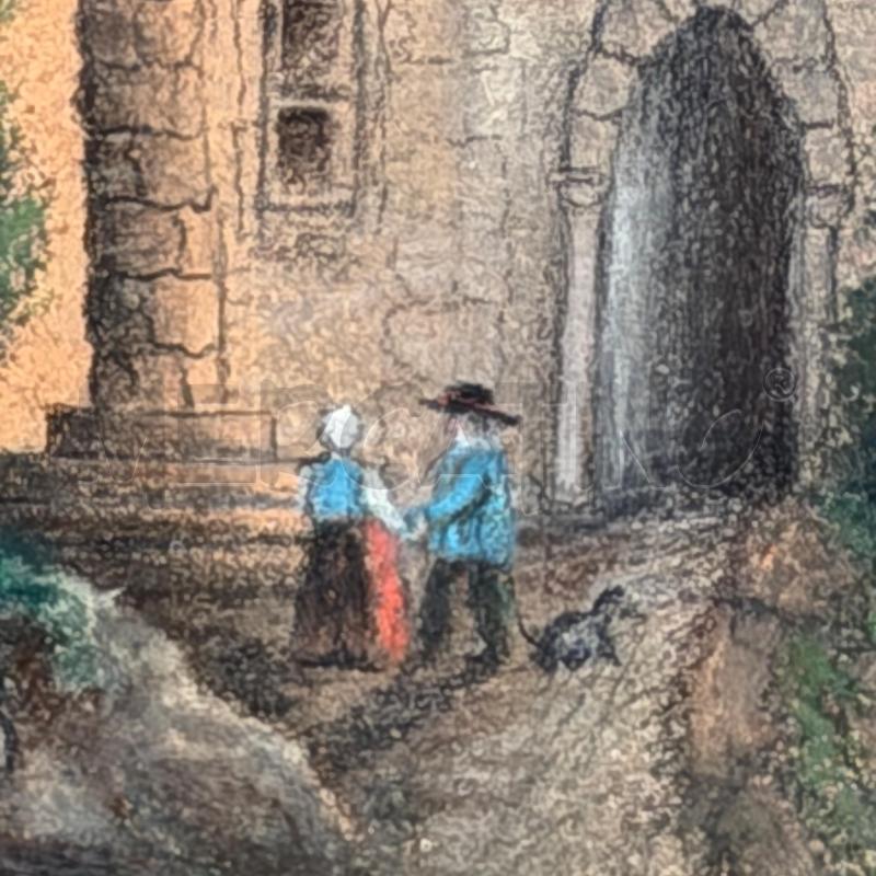 QUADRO LORIN CASTELLO CON CASCATA | Mercatino dell'Usato Roma montemario 3