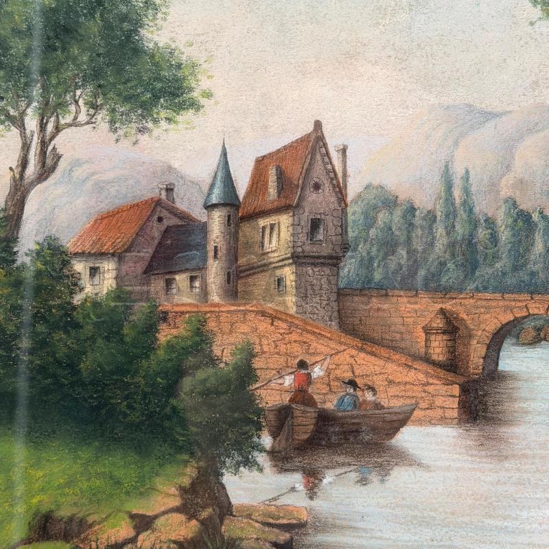 QUADRO LORIN CASTELLO CON PONTE | Mercatino dell'Usato Roma montemario 2