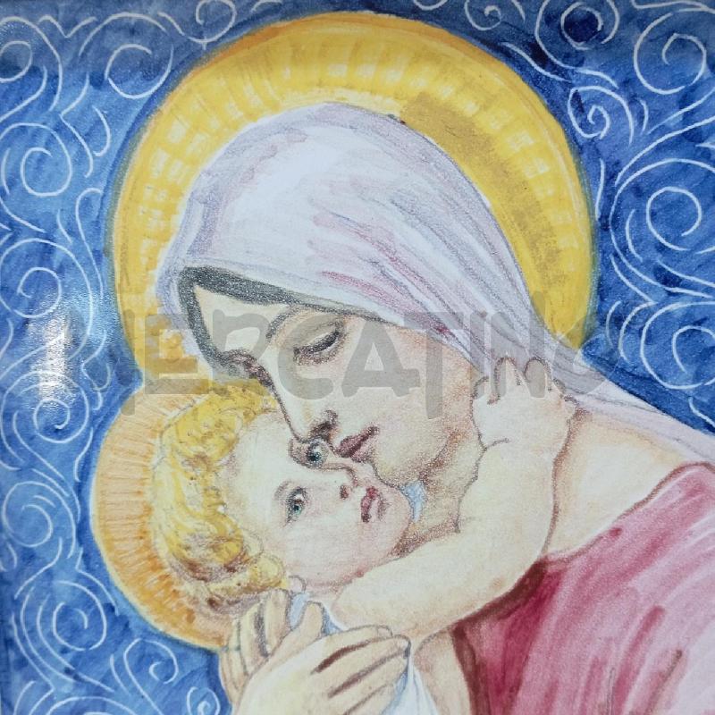 QUADRO MAIOLICA TEBALDI MADONNA CON BAMBINO | Mercatino dell'Usato Roma montemario 3