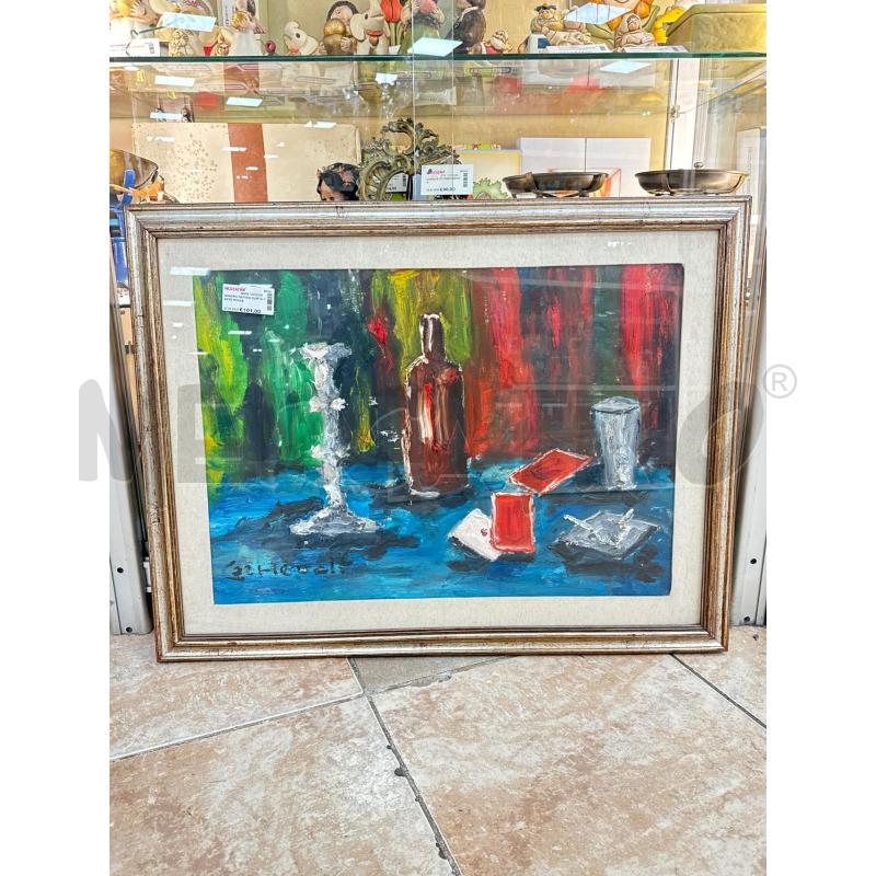 QUADRO NATURA MORTA CARTE ROSSE | Mercatino dell'Usato Roma montemario 1