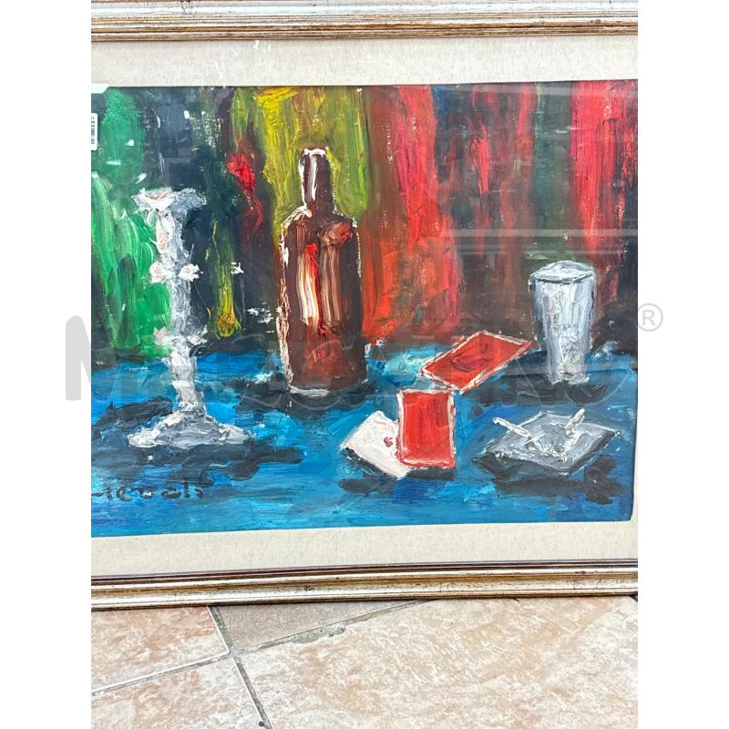 QUADRO NATURA MORTA CARTE ROSSE | Mercatino dell'Usato Roma montemario 2
