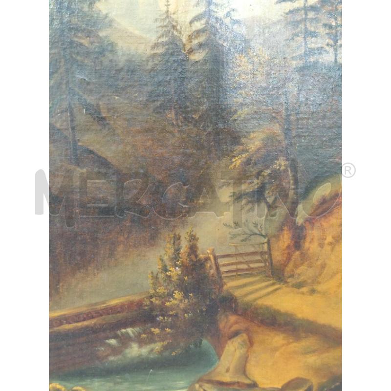 QUADRO PAESAGGIO MONTANO TORRENTE C/DOR | Mercatino dell'Usato Roma montemario 2
