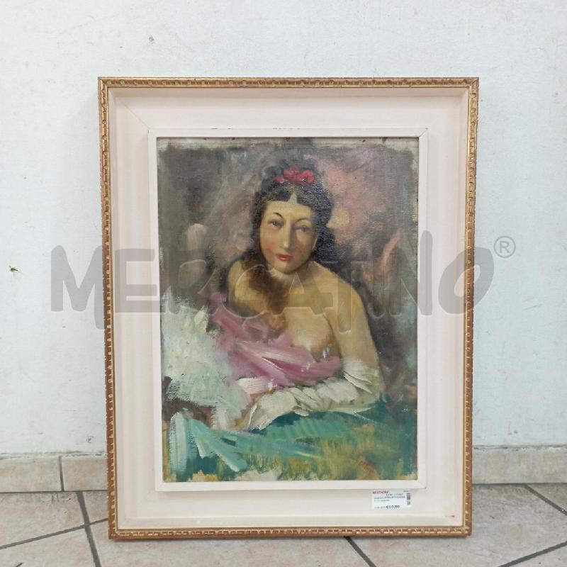 QUADRO RITRATTO DONNA F.TO GAJONI | Mercatino dell'Usato Roma montemario 1