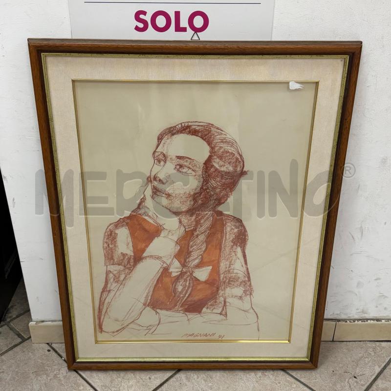 QUADRO SANGUIGNA DONNA T MAGNANI | Mercatino dell'Usato Roma montemario 1