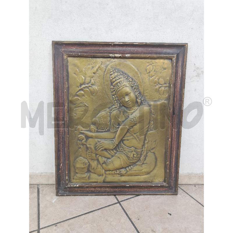 QUADRO SU RAME BUDDHA CASSETTI | Mercatino dell'Usato Roma montemario 1