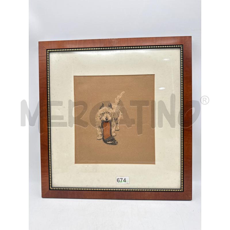 QUADRO TECNICA MISTA CECIL ALDIN CANE CON SCARPA | Mercatino dell'Usato Roma montemario 1