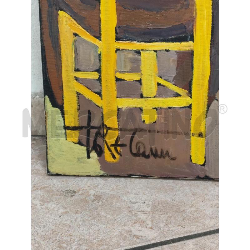 QUADRO TELA ATTRIB. TORE CANU 4 UOMINI | Mercatino dell'Usato Roma montemario 2