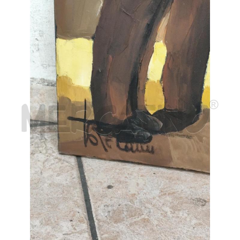QUADRO TELA ATTRIB. TORE CANU 7 UOMINI | Mercatino dell'Usato Roma montemario 2
