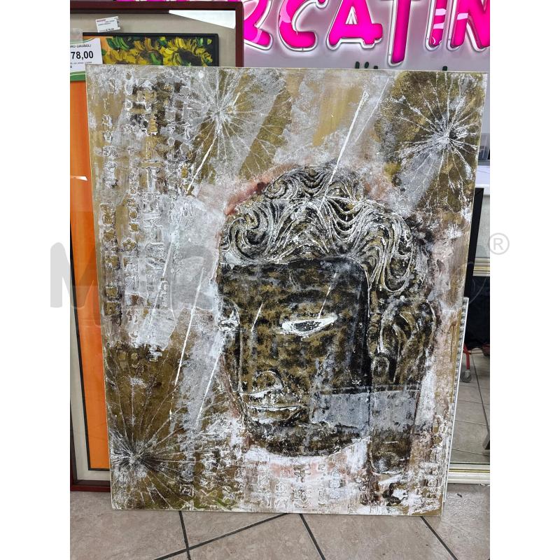 QUADRO TELA BUDDHA BIANCO | Mercatino dell'Usato Roma montemario 1