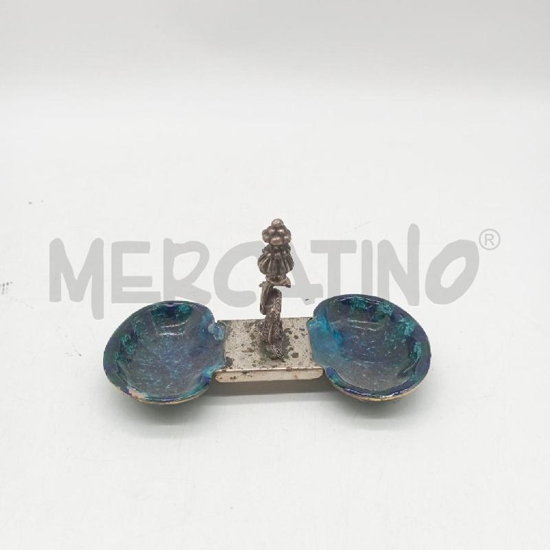 SALIERINA EPOCA SMALTO BLU TRITONE | Mercatino dell'Usato Roma montemario 1