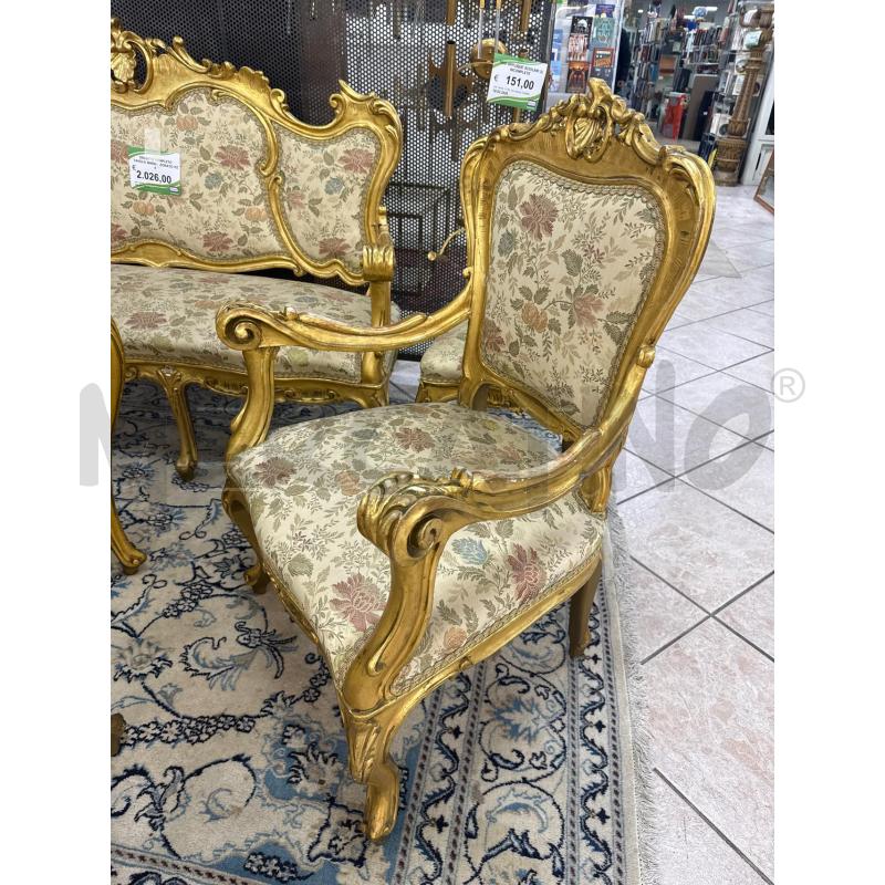 SALOTTO COMPLETO TAVOLO MARMO DORATO PZ 8 | Mercatino dell'Usato Roma montemario 2