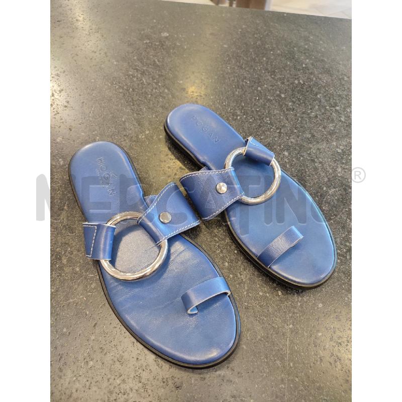 SANDALI DONNA BLU HOGAN ANELLO MET  | Mercatino dell'Usato Roma montemario 1