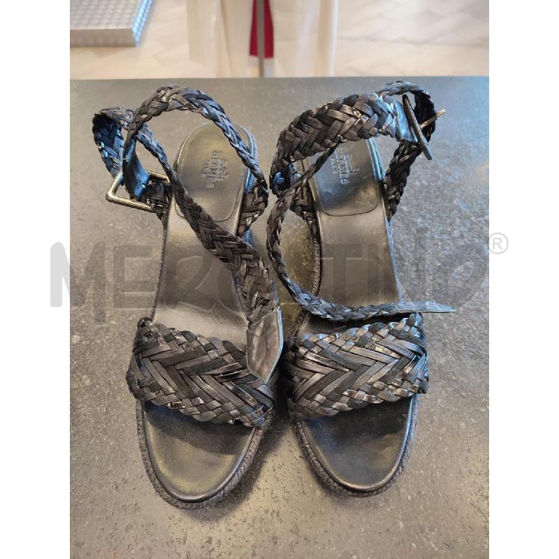 SANDALI DONNA HERMES PELLE INTRECCIATA  | Mercatino dell'Usato Roma montemario 1