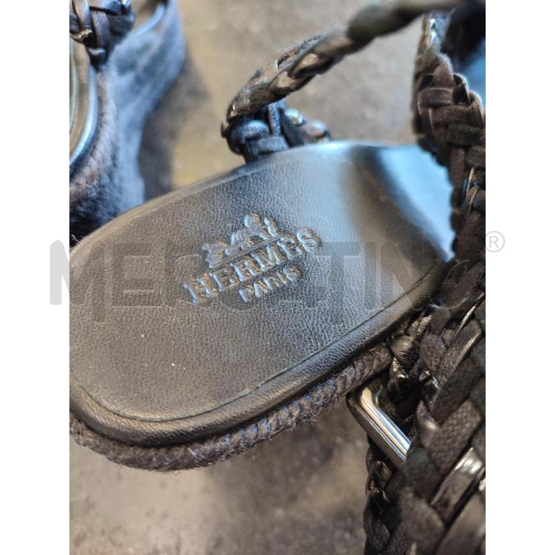 SANDALI DONNA HERMES PELLE INTRECCIATA  | Mercatino dell'Usato Roma montemario 4