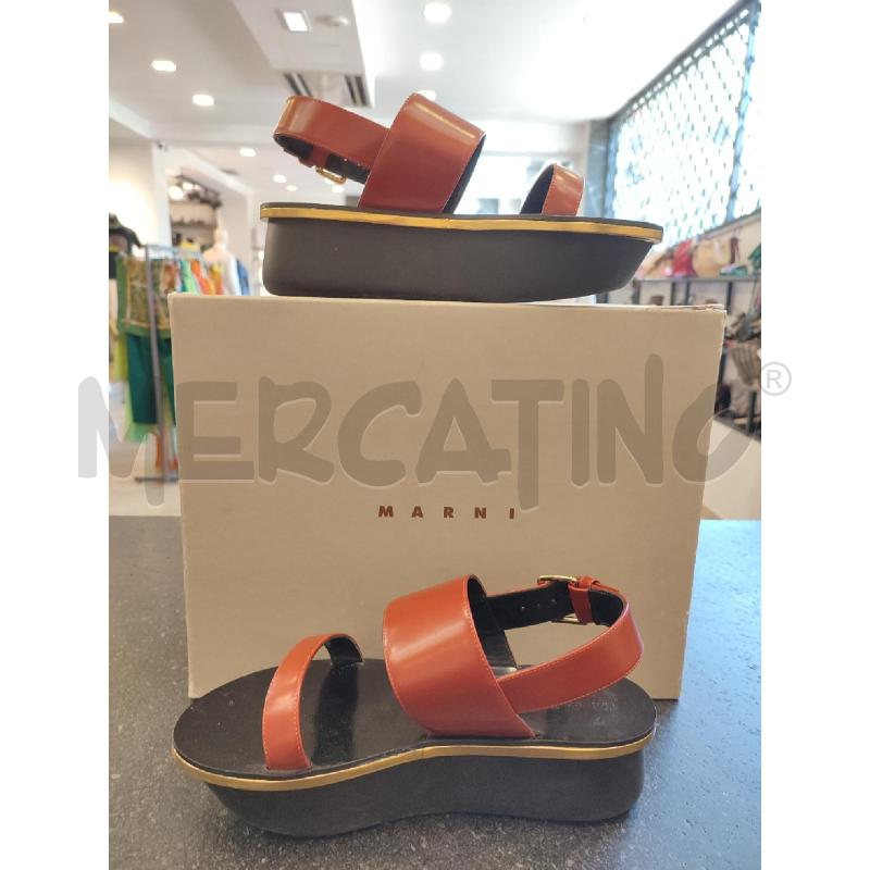SANDALI DONNA MARRONI MARNI NERA | Mercatino dell'Usato Roma montemario 1
