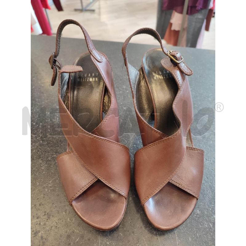 SANDALI DONNA MARRONI STUART WEITZMAN | Mercatino dell'Usato Roma montemario 1
