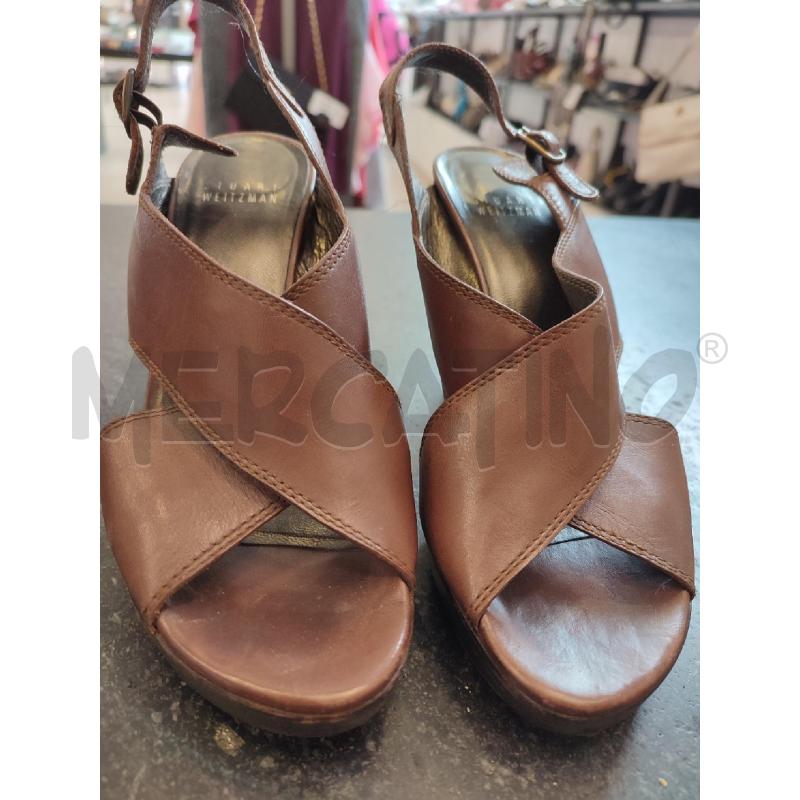 SANDALI DONNA MARRONI STUART WEITZMAN | Mercatino dell'Usato Roma montemario 4