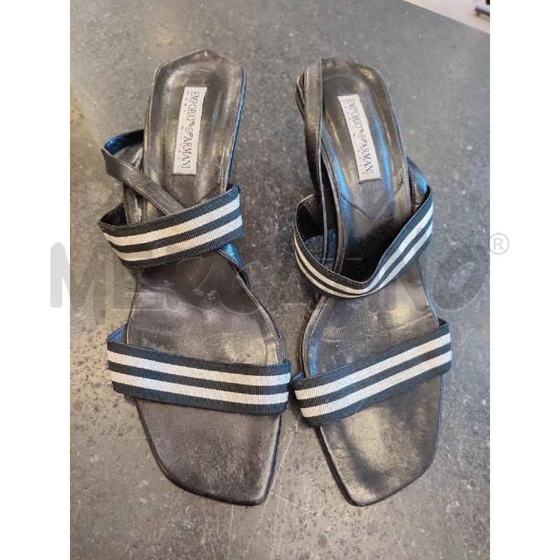 SANDALI DONNA NERI EMPORIO ARMANI DA RIV | Mercatino dell'Usato Roma montemario 1