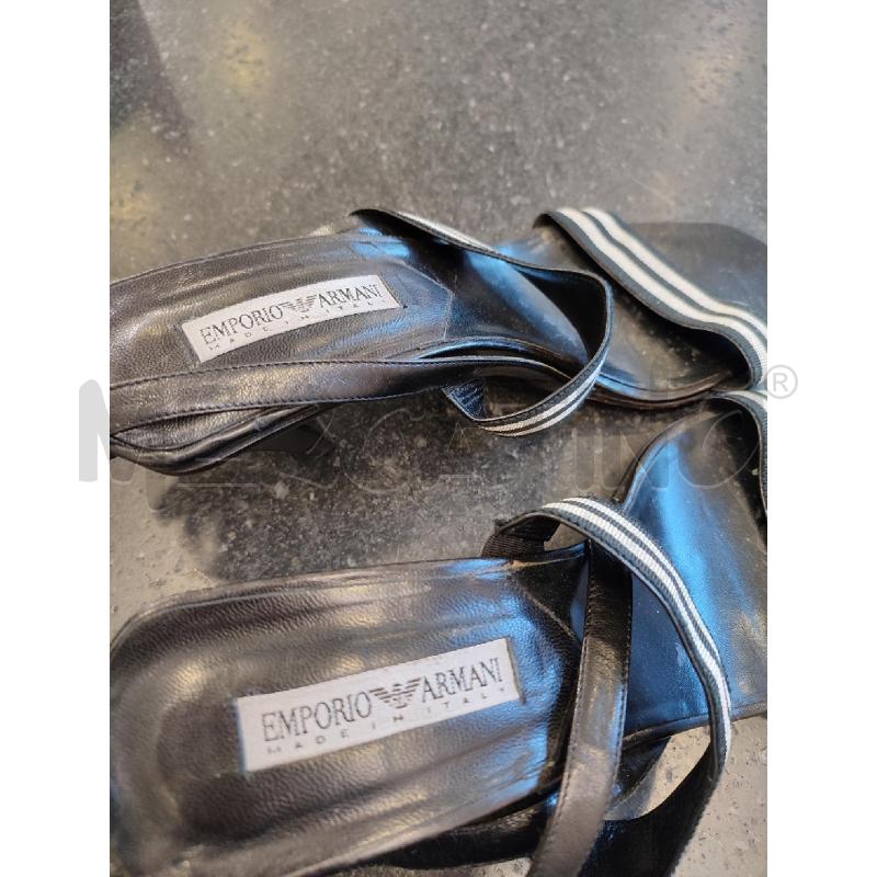 SANDALI DONNA NERI EMPORIO ARMANI DA RIV | Mercatino dell'Usato Roma montemario 2