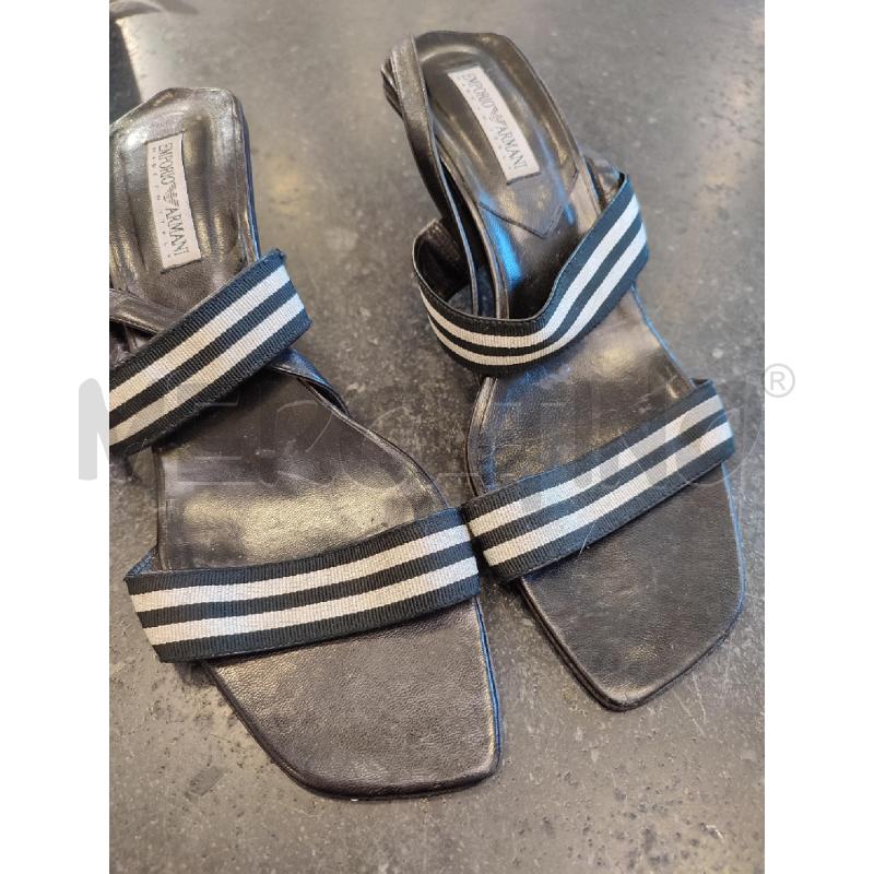 SANDALI DONNA NERI EMPORIO ARMANI DA RIV | Mercatino dell'Usato Roma montemario 3