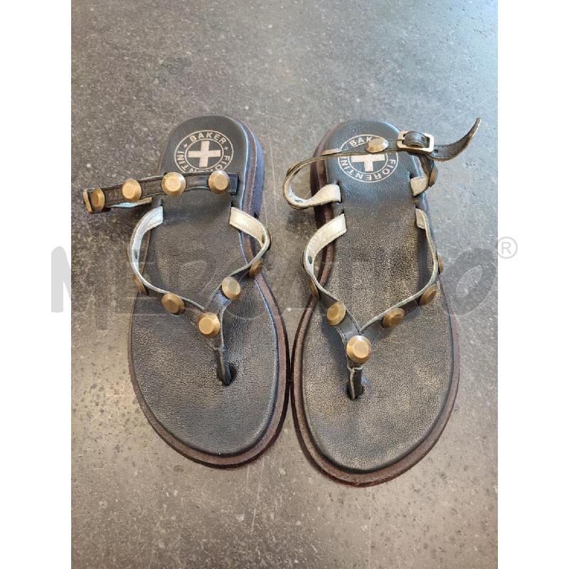 SANDALI DONNA NERI FIORENTINI BAKER | Mercatino dell'Usato Roma montemario 1