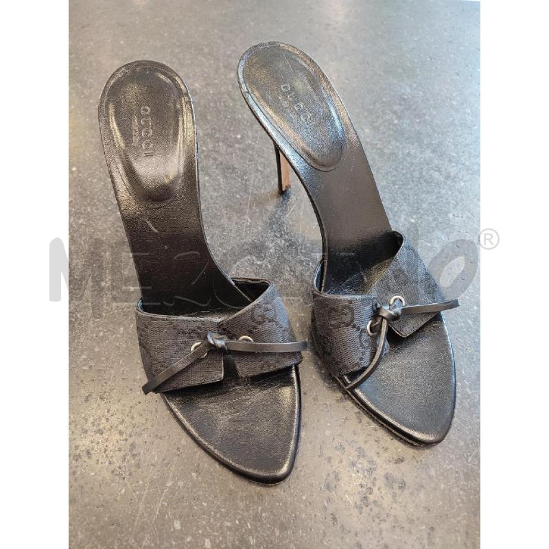 SANDALI DONNA NO TACCO NERI GUCCI  | Mercatino dell'Usato Roma montemario 1