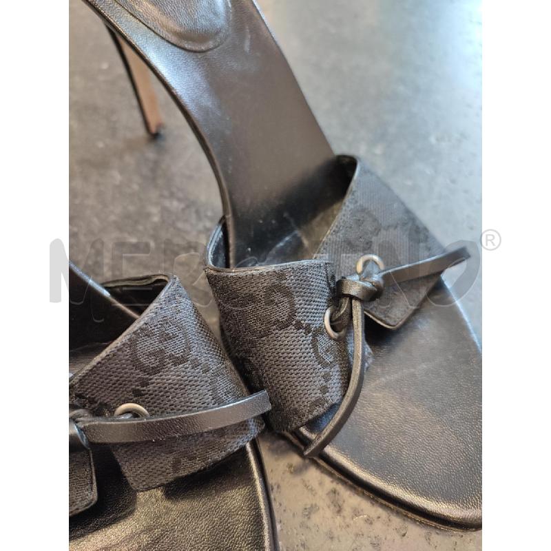 SANDALI DONNA NO TACCO NERI GUCCI  | Mercatino dell'Usato Roma montemario 2