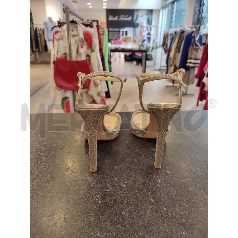 SANDALI DONNA ORO GLITTER JIMMY CHOO | Mercatino dell'Usato Roma montemario 4