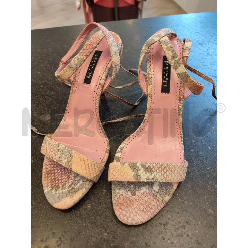 SANDALI DONNA PITONATI PATRIZIA PEPE TACCO | Mercatino dell'Usato Roma montemario 2