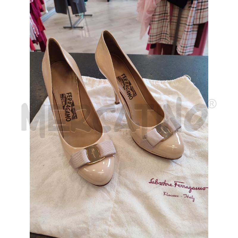 SCARPE DONNA BEIGE FERRAGAMO  | Mercatino dell'Usato Roma montemario 1