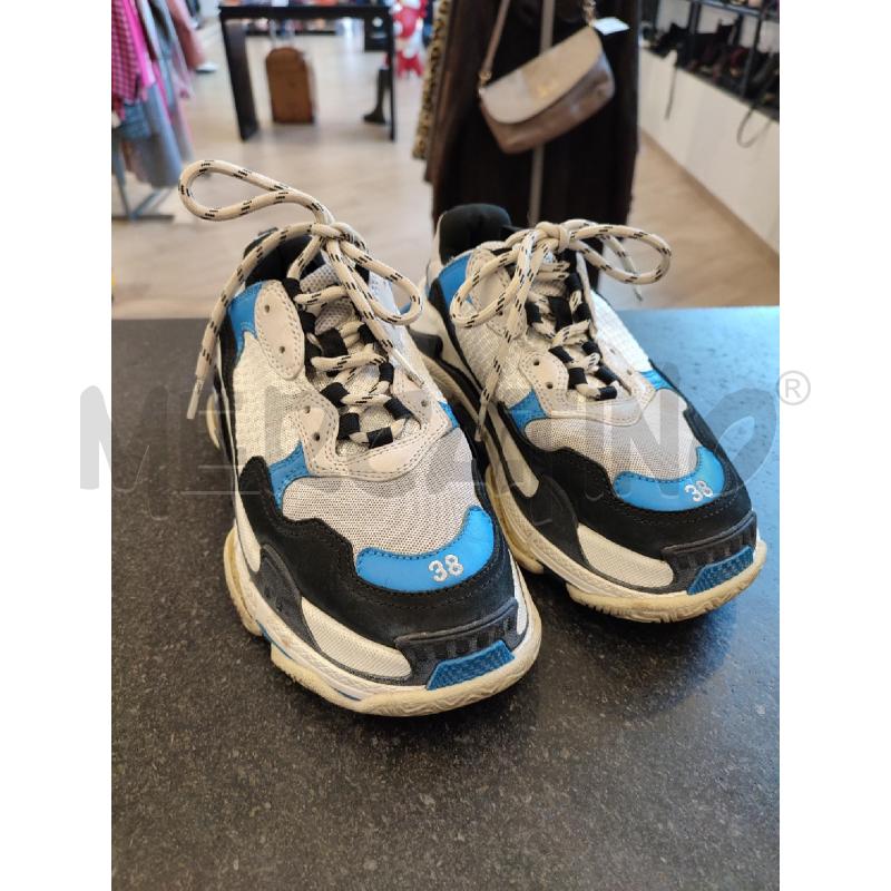 SCARPE DONNA BIANCHE BLU BALENCIAGA TRIPLE | Mercatino dell'Usato Roma montemario 1