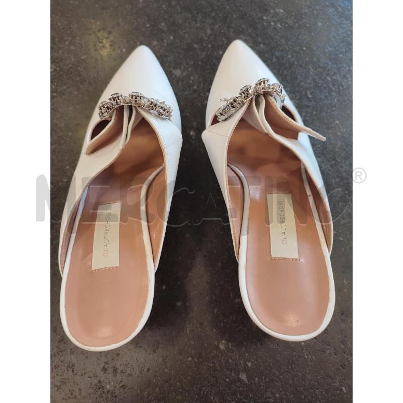 SCARPE DONNA BIANCHE OL'OUTRE CHOSE FIBBIA STRASS | Mercatino dell'Usato Roma montemario 3