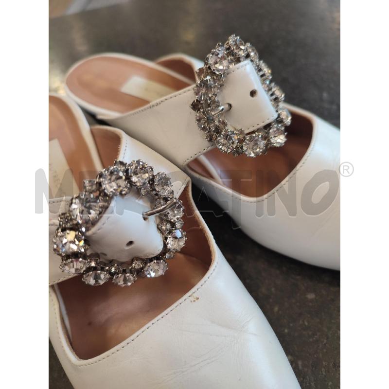 SCARPE DONNA BIANCHE OL'OUTRE CHOSE FIBBIA STRASS | Mercatino dell'Usato Roma montemario 4