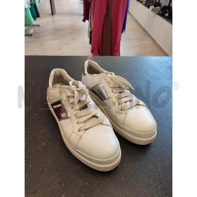 SCARPE DONNA BIANCHE PRADA PLATORM | Mercatino dell'Usato Roma montemario 1
