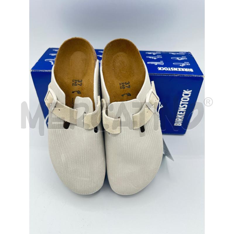 SCARPE DONNA BIANCHE SCAMOSCIATE BIRKENSTOCK BOSTON RIGHE | Mercatino dell'Usato Roma montemario 1