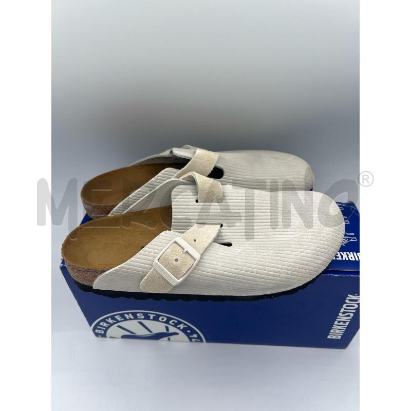 SCARPE DONNA BIANCHE SCAMOSCIATE BIRKENSTOCK BOSTON RIGHE | Mercatino dell'Usato Roma montemario 2