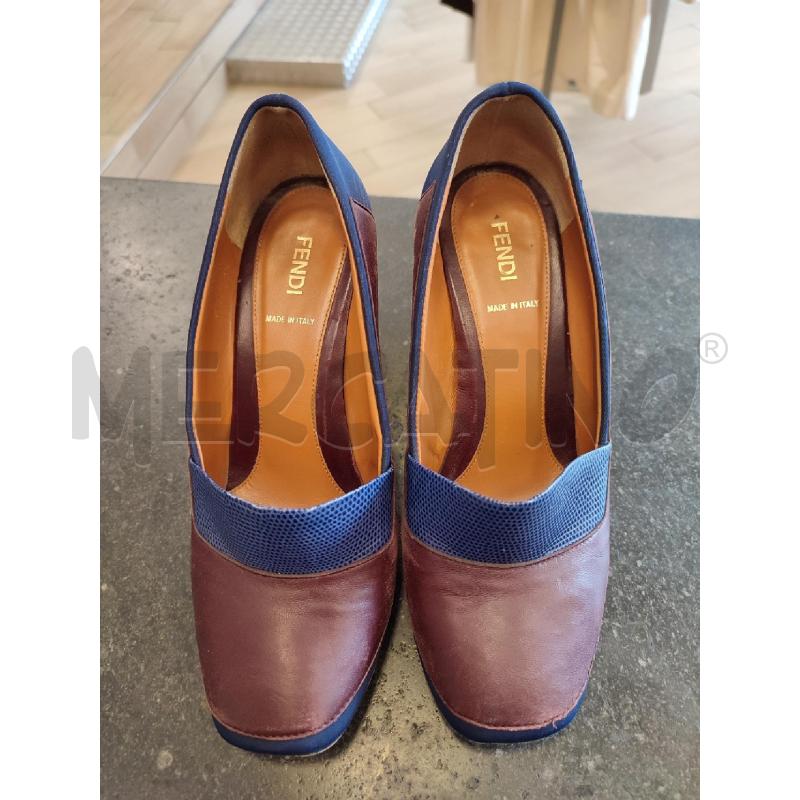 SCARPE DONNA BLU MARRONI FENDI | Mercatino dell'Usato Roma montemario 2