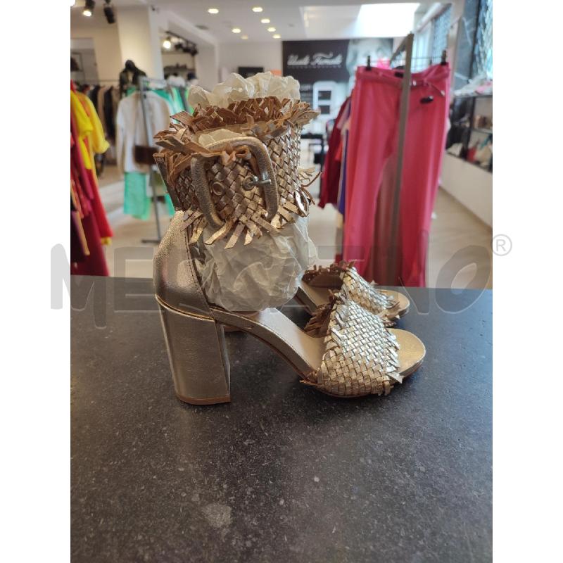 SCARPE DONNA DORATE STRATEGIA INTRECCIATE  | Mercatino dell'Usato Roma montemario 4