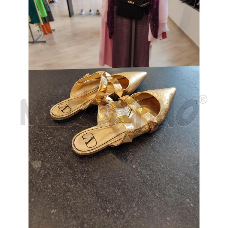 SCARPE DONNA DORATE VALENTINO ROCKSTUD PUNTA | Mercatino dell'Usato Roma montemario 2