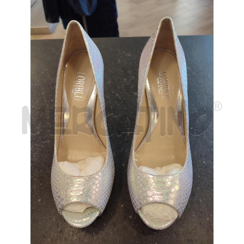 SCARPE DONNA LORIBLU SERPENTATE ARGENTO | Mercatino dell'Usato Roma montemario 2