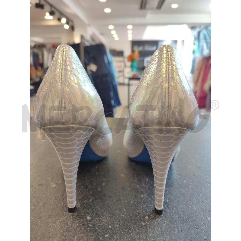 SCARPE DONNA LORIBLU SERPENTATE ARGENTO | Mercatino dell'Usato Roma montemario 4