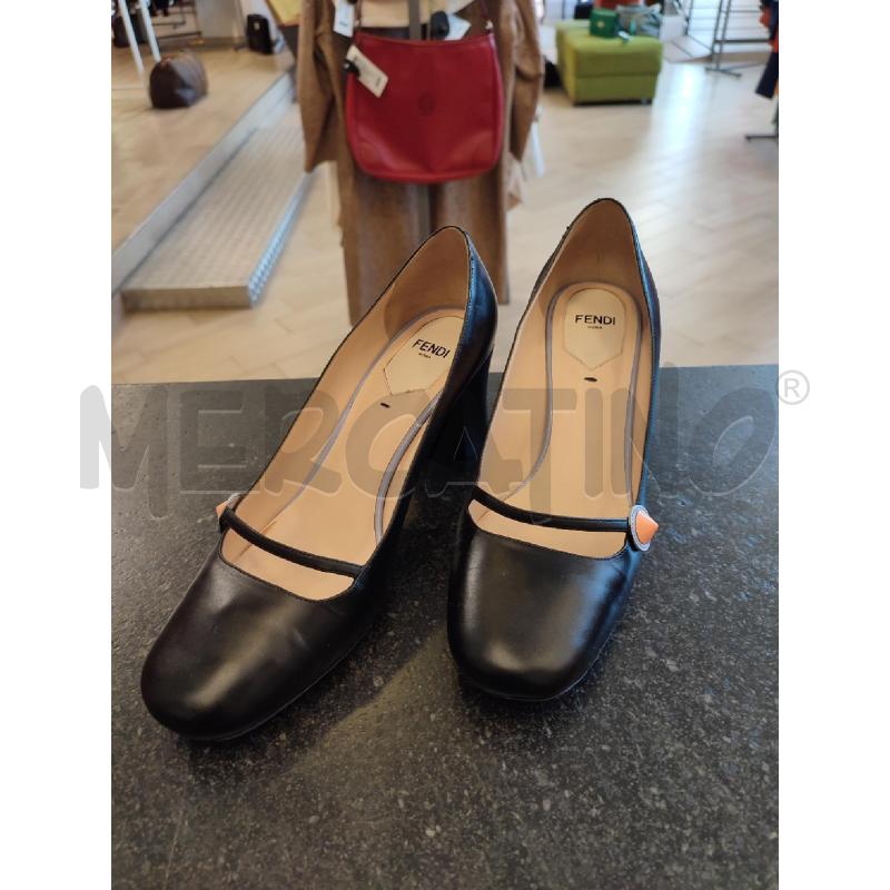 SCARPE DONNA NERE FENDI BORCHIA LATERALE | Mercatino dell'Usato Roma montemario 1