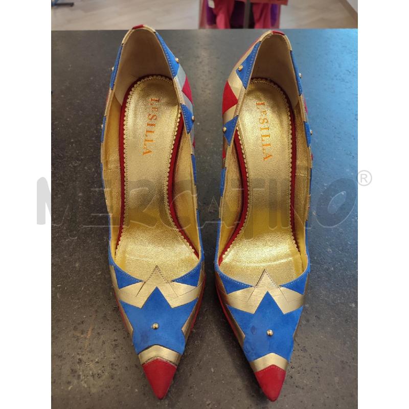 SCARPE DONNA ORO ROSSE LE SILLA BLU | Mercatino dell'Usato Roma montemario 2