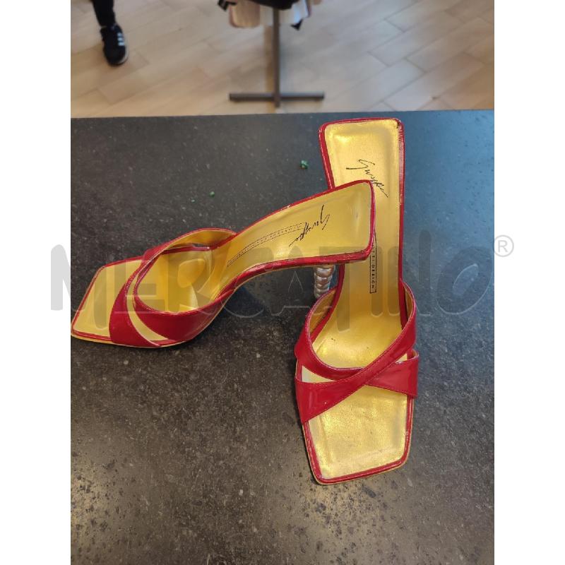 SCARPE DONNA ROSSE GIUSEPPE ZANOTTI TACCO PERLE | Mercatino dell'Usato Roma montemario 1
