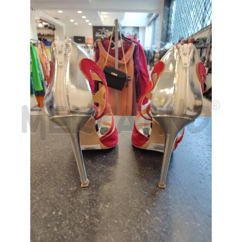 SCARPE DONNA ROSSE ISABELLA LORUSSO TACCO ARGENTATO | Mercatino dell'Usato Roma montemario 3