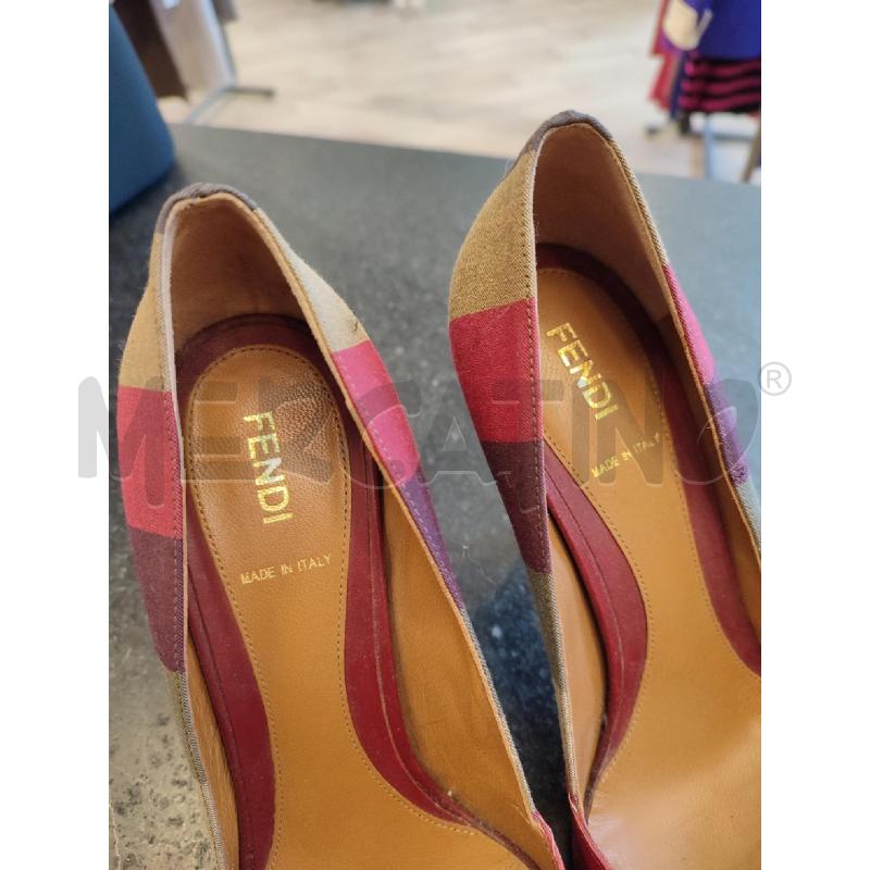 SCARPE DONNA ROSSO RIGHE FENDI | Mercatino dell'Usato Roma montemario 2