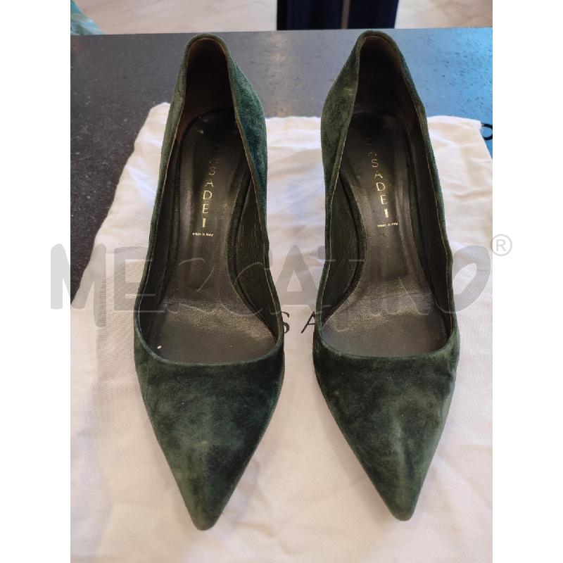 SCARPE DONNA VERDI CASADEI TACCHETTO DORATO PUNTA DA RIV | Mercatino dell'Usato Roma montemario 1